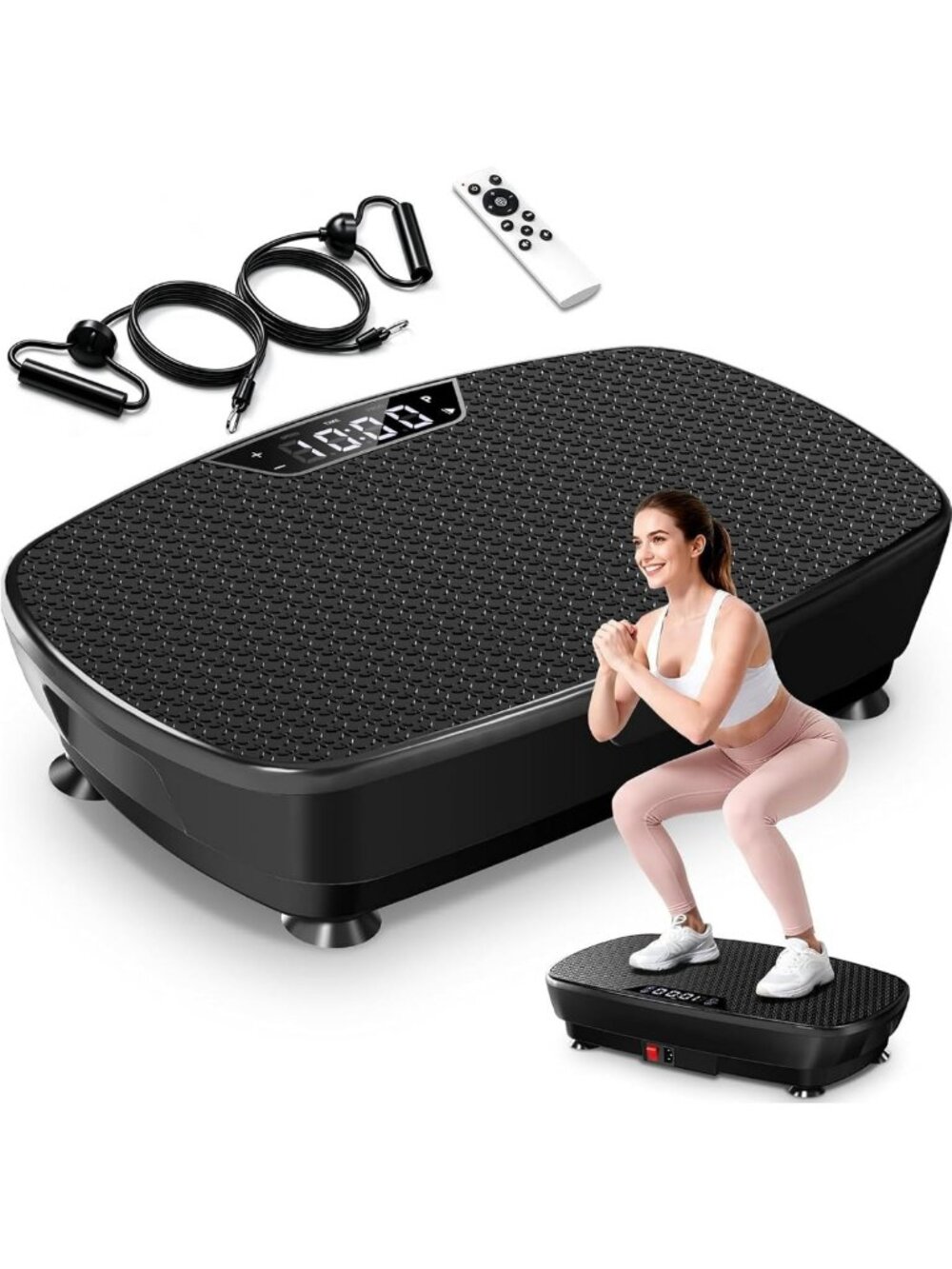 Vibration Plate for Fitness & Lymphatic Drainage, 120 Speeds, 400 Lbs Capacity